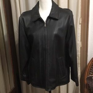 Eddie Bauer Legend Black Leather Jacket 